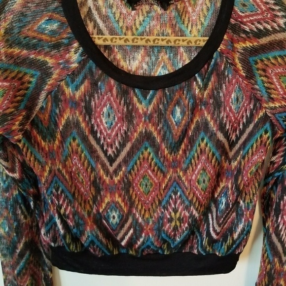 PAPAYA M Sheer Mesh Blouse Top - Picture 6 of 6